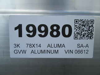 2026 Aluma 78x14  Aluminum Single Axle Utility 7814S-TG-TR