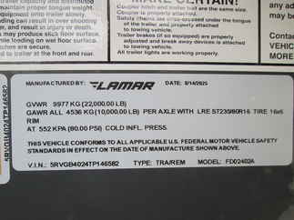 2026 Lamar 102x40  Gooseneck FD02402A