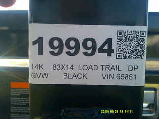 2026 Load Trail 83x14  Dump DE8314072