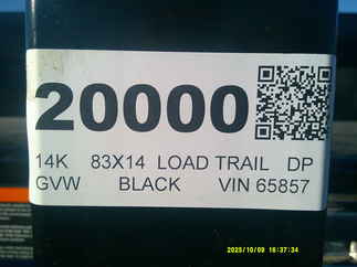 2026 Load Trail 83x14  Dump DE8314072