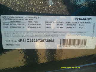 2026 PJ Trailer 102x22 F8 Equipment Deckover F8J2272BSYK