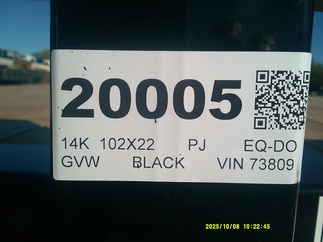 2026 PJ Trailer 102x22 F8 Equipment Deckover F8J2272BSSK