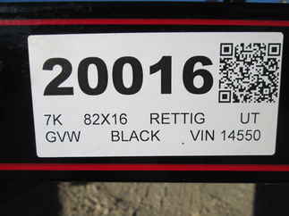 2026 Rettig 82x16 Retco Utility