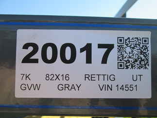 2026 Rettig 82x16 Retco Utility