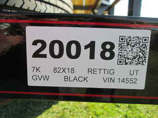 2026 Rettig 82x18 Retco Utility