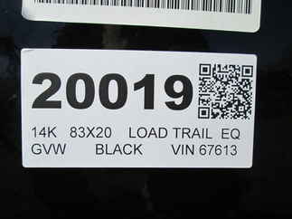 2026 Load Trail 83x20  Equipment CH8320072
