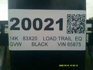2026 Load Trail 83x20  Equipment CH8320072