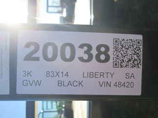 2026 Liberty 83x14  Single Axle Utility LU3K83X14