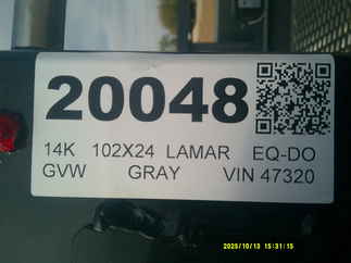 2026 Lamar 102x24  Equipment Deckover F8022427
