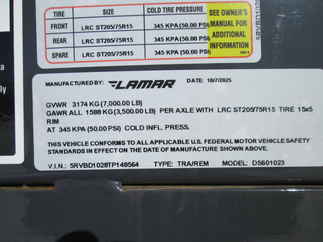 2026 Lamar 60x10  Dump DS601023