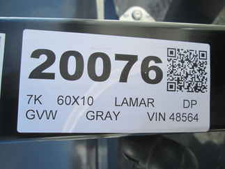 2026 Lamar 60x10  Dump DS601023