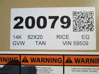 2026 Rice 82x20  Equipment FMEHR8220