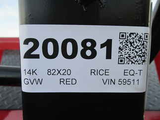 2026 Rice 82x20  Equipment Tilt PTH20