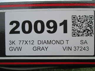 2026 Diamond T 77x12  Single Axle Utility 7712SAS