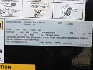 2026 Diamond T 102x32  Gooseneck 10232DTF240