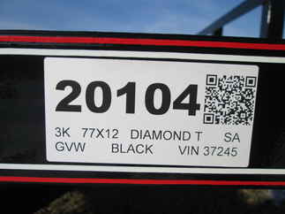 2026 Diamond T 77x12  Single Axle Utility 7712SAS