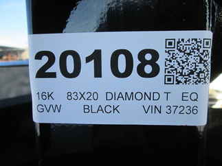 2026 Diamond T 83x20  Equipment 8320HDSKP1608