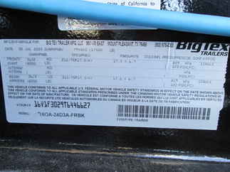 2026 Big Tex 102x24  Equipment Deckover 16OA-24D3A-FRBK