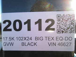 2026 Big Tex 102x24  Equipment Deckover 16OA-24D3A-FRBK