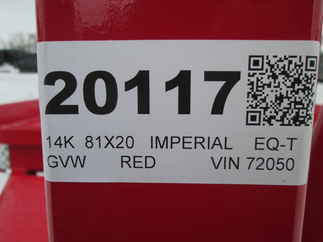 2026 Imperial 81x20  Equipment Tilt SW-14-20