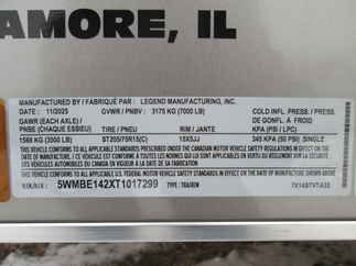 2026 Legend 7x12  Enclosed Cargo 7X14STVTA35