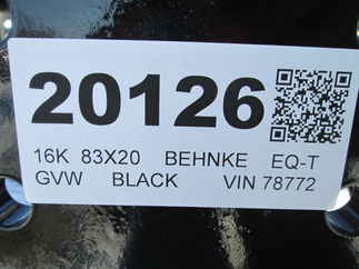 2026 Behnke Trailers 83x20  Equipment Tilt TBCT2016ET