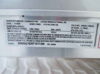 2026 Legend 7.5x14  Enclosed Cargo 7.5X16TVTA35