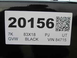 2026 PJ Trailer 83x18 UL Utility UL21832BSMK