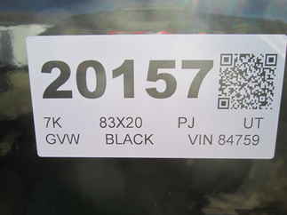 2026 PJ Trailer 83x20 UL Utility UL22032BSFK-ATVR-SP02