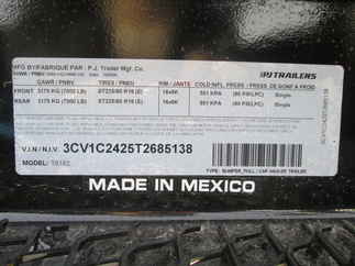 2026 PJ Trailer 83x18 T6 Equipment Tilt T6J1872BTTK