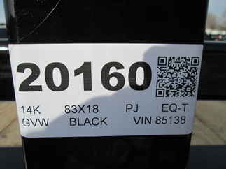 2026 PJ Trailer 83x18 T6 Equipment Tilt T6J1872BTTK