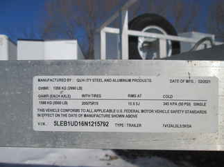 2022 Quality Steel 74x12  Aluminum Single Axle Utility 7412ALSL3.5KSA