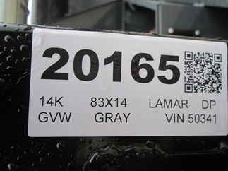 2026 Lamar 83x14  Dump DL831427