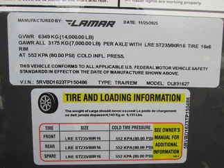 2026 Lamar 83x16  Gooseneck Dump DL831627