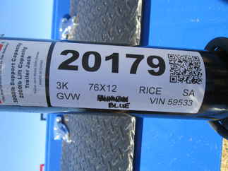 2026 Rice 76x12  Single Axle Utility SST7612