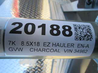 2026 EZ Hauler 8.5x18  Enclosed Car Hauler EZEC8.5X18-UTV