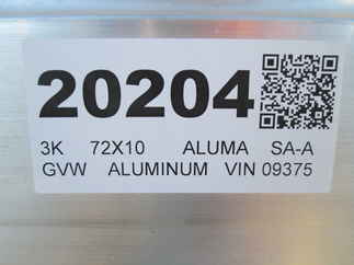 2026 Aluma 72x10  Aluminum Single Axle Utility 7210H-S-BT
