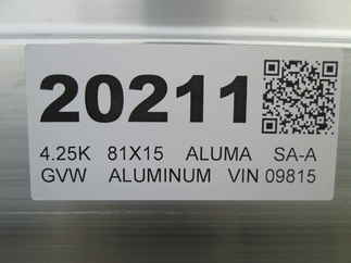 2026 Aluma 81x15  Aluminum Single Axle Utility 8015S-EL-BT
