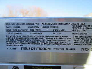 2026 Aluma 77x12  Aluminum Single Axle Utility 7712H-S-BT