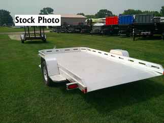 2027 Aluma 77x12  Aluminum Single Axle Utility 7712H-TILT-S