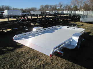 2027 Aluma 77x12  Aluminum Single Axle Utility 7712H-TILT-S
