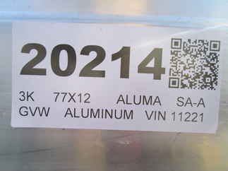 2027 Aluma 77x12  Aluminum Single Axle Utility 7712H-TILT-S