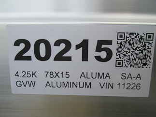 2027 Aluma 78x15  Aluminum Single Axle Utility 7815S-EL-TG