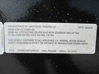 2026 Watchdog 83x14  Dump PS-14TA7