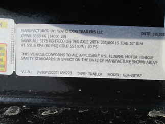 2026 Watchdog 83x20  Equipment GBA-20TA7