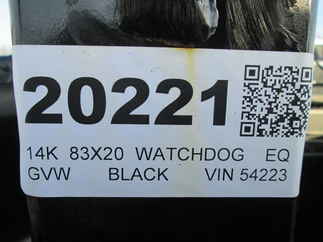 2026 Watchdog 83x20  Equipment GBA-20TA7