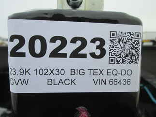 2026 Big Tex 102x30  Equipment Deckover 22PH-25BK+5MR