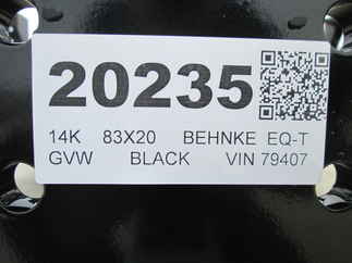 2026 Behnke Trailers 83x20  Equipment Tilt TBCT2014ET