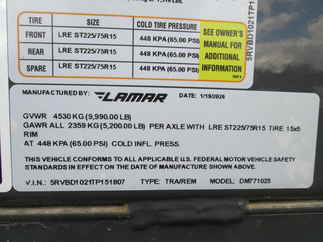 2026 Lamar 77x10  Dump DM771025