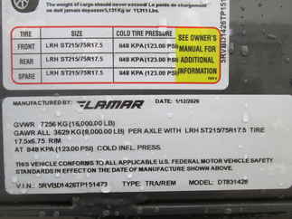 2026 Lamar 83x14  Dump DT831428